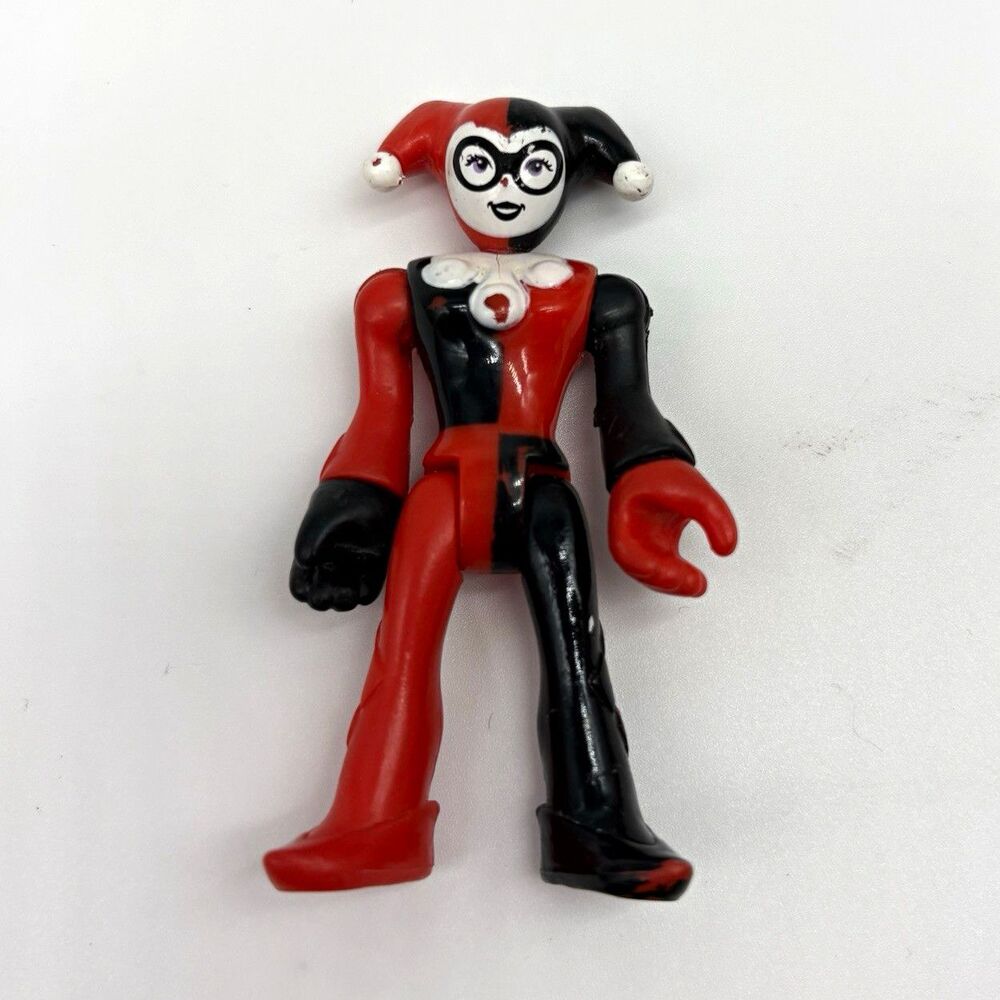 Harley Quinn Action Figure Plastic Red Black White DC Universe Comics Theme 5+